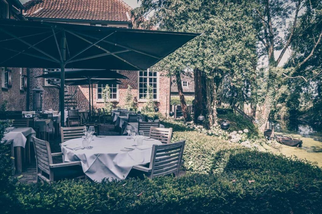 Kasteel Maurick Terras overzicht
