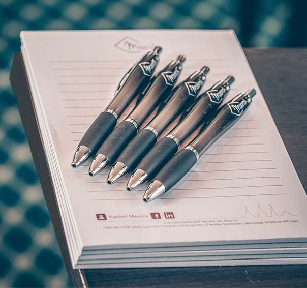 kasteel Maurick - zakelijk - vergaderen - workshop - kladblok - pen 1