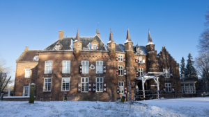 Kasteel Maurick in de sneeuw